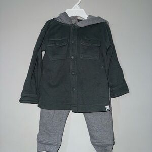 Tahari Kids Matching Set - Dark Green and Gray
